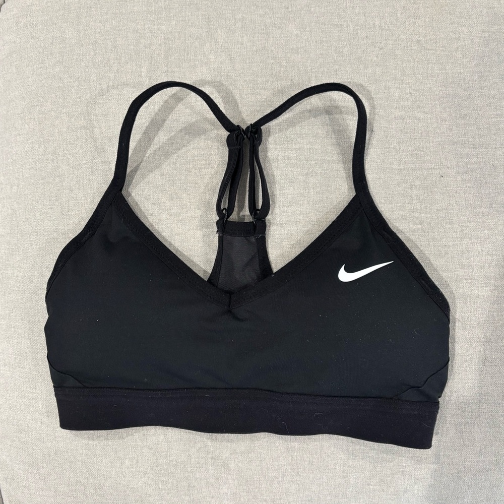 Nike Sports Bra, V-neck, Black XS